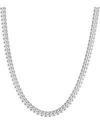 Italian Silver - Miami Cuban Necklace - Lyst