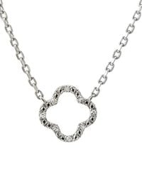 Diamond Select Cuts - Silver 0.04 Ct. Tw. Diamond Necklace - Lyst