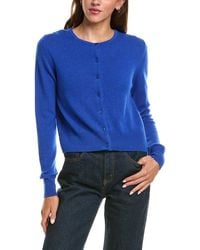 Forte - Basic Cropped Button 100% Cashmere Cardigan - Lyst