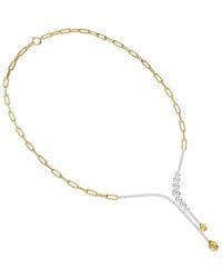 Lab Grown Diamonds - 18K Vermeil 3.77 Ct. Tw. Lab-Grown Diamond Drop Necklace - Lyst