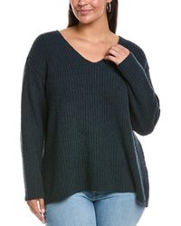 Eileen Fisher - Plus V-Neck Cashmere-Blend Sweater - Lyst