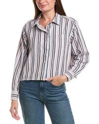Michael Stars - Scarlet Cropped Button Down Shirt - Lyst