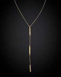 Italian Gold - 14k Bar Station Drop Necklace - Lyst