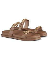 Agl Attilio Giusti Leombruni - Cristina Ring Leather Slide - Lyst