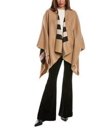Burberry - Charlotte Reversible Check Wool Poncho - Lyst