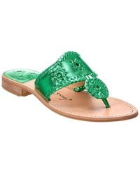 Jack Rogers - Jacks Flat Leather Sandal - Lyst