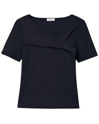 Lafayette 148 New York - Petite Short Sleeve Twisted Top - Lyst