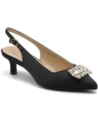Adrienne Vittadini - Savblanc Satin Sling Back Pump - Lyst