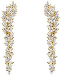 Rachel Glauber - 14k Plated Cz Statement Earrings - Lyst