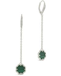 Sterling Forever - Rose Petal Long Drop Earrings - Lyst