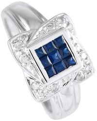 Gemstones - 14K 0.55 Ct. Tw. Diamond & Sapphire Ring - Lyst