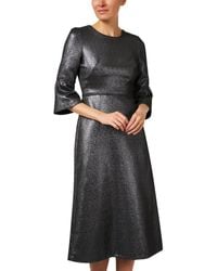 Jane - Renata Metallic Wool, Silk & Cashmere-Blend Midi Dress - Lyst