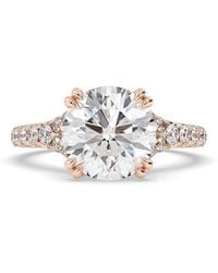 Lab Grown Diamonds - 14K Rose 3.50 Ct. Tw. Lab-Grown Diamond Ring - Lyst