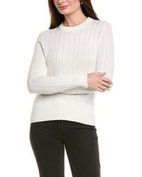 Hannah Rose - Vertical Cable Cashmere-Blend Pullover - Lyst