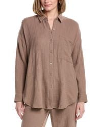 Eileen Fisher - Classic Collar Long Shirt - Lyst