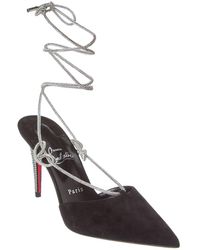 Christian Louboutin - Astrid Lace Strass 85 Suede Pump - Lyst