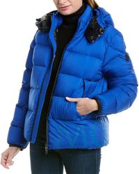 Moncler Wilms Short Down Coat - Blue