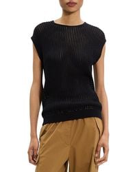 Theory - Textured Sweater Vest - Lyst