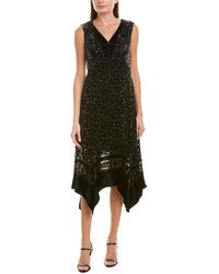 Nanette Lepore Silk-blend A-line Dress - Black
