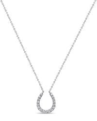 Sabrina Designs - 14K 0.35 Ct. Tw. Diamond Horseshoe Necklace - Lyst