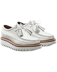 Grenson Beryl Leather Lace Up - White