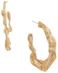 Kenneth Jay Lane - Plated Hoop Earrings - Lyst