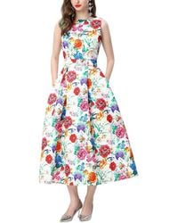 CHARLOTTE GREEN - Elaine Midi Dress - Lyst
