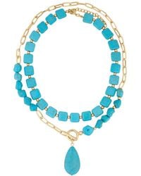 Saachi - Pendant Double Necklace - Lyst