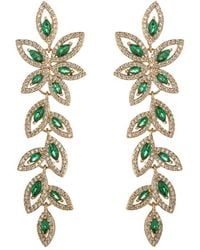 Eye Candy LA - Cz Gianna Leaf Earrings - Lyst