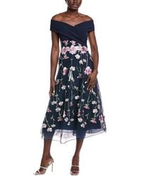 Teri Jon - Crepe Off-Shoulder Gown - Lyst
