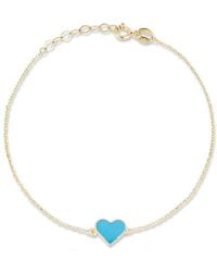 Ember Fine Jewelry - 14k Enamel Heart Bracelet - Lyst