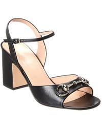 Gucci - Horsebit Leather Sandal - Lyst