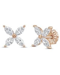 Diana M. Jewels - Diana M. 14K Rose 1.00 Ct. Tw. Lab-Grown Diamond Stud Earrings - Lyst