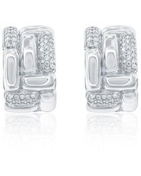 Suzy Levian CZ Jewelry - Suzy Levian Cz Huggie Earrings - Lyst