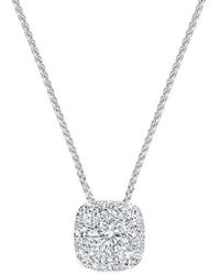 H.J. Namdar - 14K 0.45 Ct. Tw. Diamond Halo Necklace - Lyst