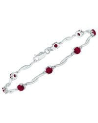 Gemstones - 1.52 Ct. Tw. Diamond & Ruby Bracelet - Lyst