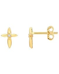 HAWLEY ST - 14K 0.02 Ct. Tw. Diamond Religious Earrings - Lyst