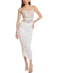 retroféte - Lace Corset Midi Dress - Lyst
