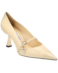 Jimmy Choo - Aren 65 Snake-Embossed Leather Slingback Pump - Lyst
