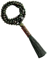 Karma and Luck - Jadeite/ Pyrite Beaded Necklace - Lyst