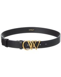 Off-White c/o Virgil Abloh - Off- Ow Initials Leather Belt - Lyst