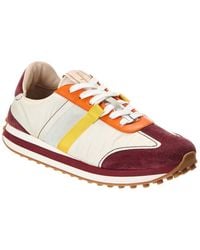 Ferragamo - Canvas & Suede Sneaker - Lyst