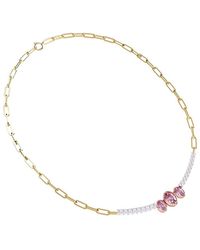Lab Grown Diamonds - 14K 4.43 Ct. Tw. Lab-Grown Diamond & Gemstone Pendant Necklace - Lyst
