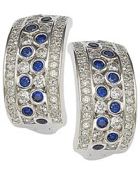 Suzy Levian - Sapphire Dot Earrings - Lyst