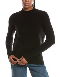 Forte - Basic Trim Low Funnel 100% Cashmere Pullover - Lyst