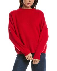 Forte - Slouchy Roll Trim 100% Cashmere Pullover - Lyst
