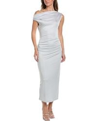 Kenneth Cole - Off Shoulder Ruched Waist Midi Dress - Lyst