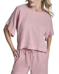 DKNY - Linen Woven Top - Lyst
