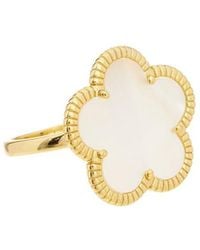 Juvell - 18K Plated Clover Ring - Lyst
