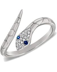 Sabrina Designs - 14k 0.08 Ct. Tw. Diamond & Sapphire Snake Ring - Lyst